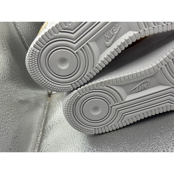 Size 10.5 Nike Air Force 1 Drew League‎ Low Mens White Gold Sneaker AA4083-102 main image 9